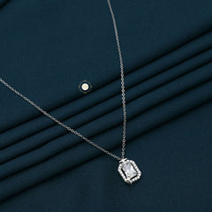 Sparkling Silver Cascade Necklace