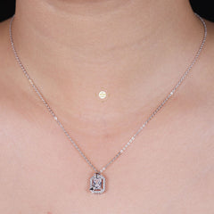 Sparkling Silver Cascade Necklace