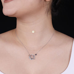 Sparkling Silver Galaxy Necklace