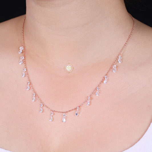 Sparkling Silver Misty Morning Necklace With Earring