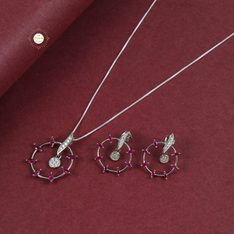 Buy Silver Necklace Set Online