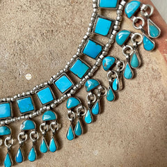 Natural Stone Twilight Ghungroo Necklace Set