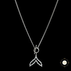 Sparkling Silver Leafy Necklace