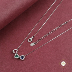 Sparkling Silver I Heart You Necklace