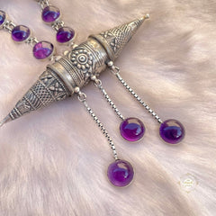 Statement Conoid Stone Necklace