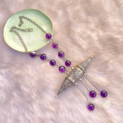 Statement Conoid Stone Necklace