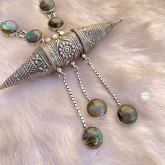 Statement Conoid Stone Necklace