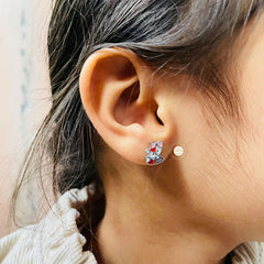 Sparkling Silver Fox Necklace Set