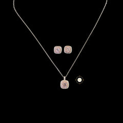Sparkling Square Necklace Set