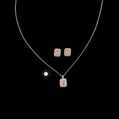 Sparkling Square Necklace Set