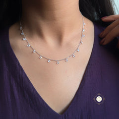 Sparkling Silver Delicate Desire Necklace