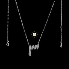 Sparkling Silver Enchanted Snake Trail Necklace