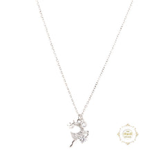 Sparkling Silver Dazzling Reindeer Spark Necklace