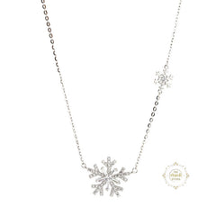 Sparkling Silver Snow-flex Necklace