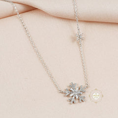 Sparkling Silver Snow-flex Necklace