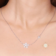 Sparkling Silver Snow-flex Necklace