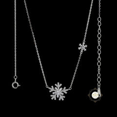 Sparkling Silver Snow-flex Necklace