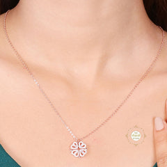 Sparkling Silver Lucky Hearts Magnet Necklace