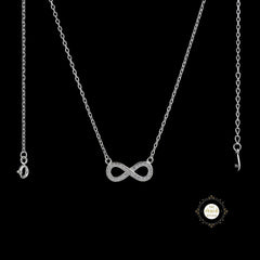 Sparkling Silver Infinity Necklace