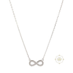 Sparkling Silver Infinity Necklace
