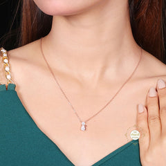 Sparkling Silver Kitty Necklace