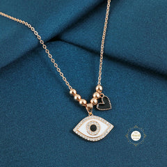 Sparkling Silver Evil Eye Necklace
