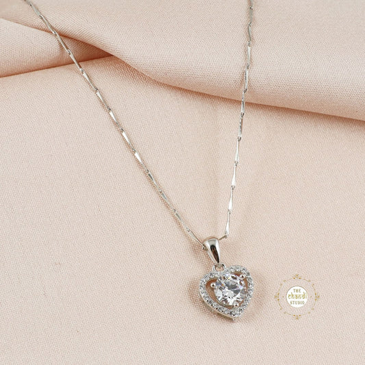 Sparkling Silver Eternal Love Necklace