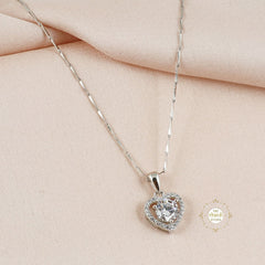 Sparkling Silver Eternal Love Necklace