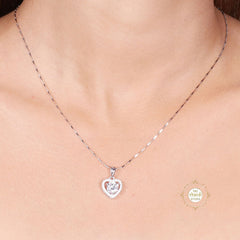 Sparkling Silver Eternal Love Necklace