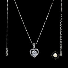 Sparkling Silver Eternal Love Necklace