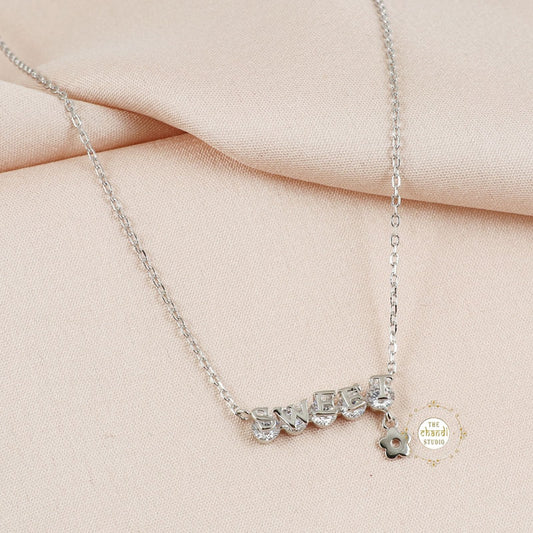 Sparkling Silver You are So Sweet Necklace