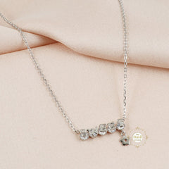 Sparkling Silver You are So Sweet Necklace