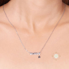 Sparkling Silver You are So Sweet Necklace