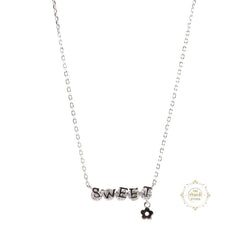 Sparkling Silver You are So Sweet Necklace