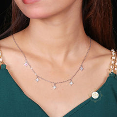 Sparkling Silver Twinkle of Pallet Hues Necklace