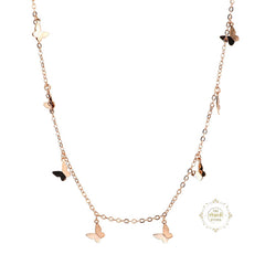 Sparkling Silver Butterfly Necklace