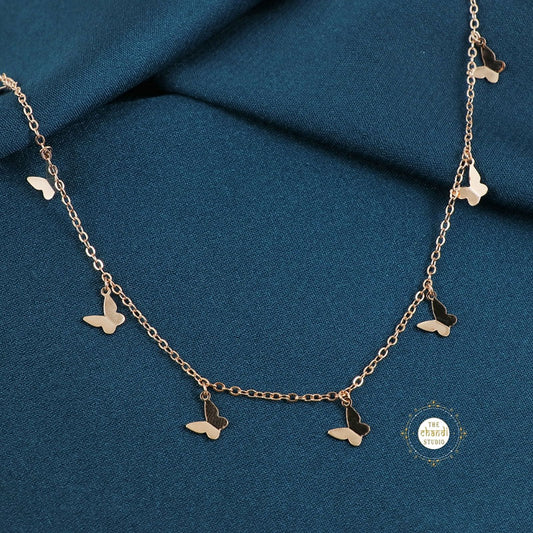 Sparkling Silver Butterfly Necklace