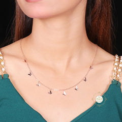 Sparkling Silver Butterfly Necklace