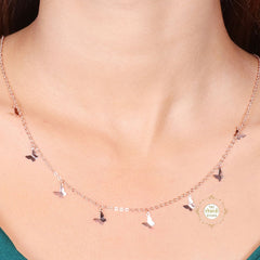 Sparkling Silver Butterfly Necklace