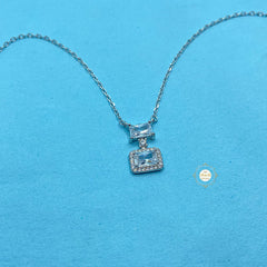 Sparkling Silver Hanging Necklace