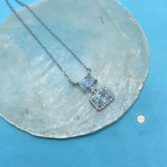 Sparkling Silver Hanging Necklace