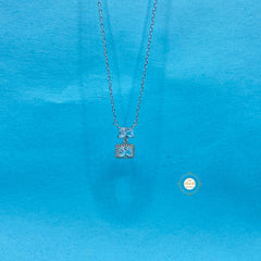 Sparkling Silver Hanging Necklace