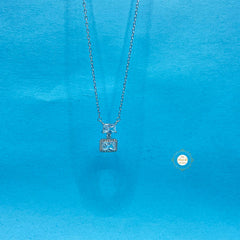 Sparkling Silver Hanging Necklace