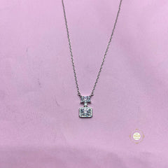 Sparkling Silver Hanging Necklace