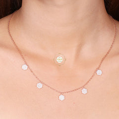 Sparkling Silver Shimmering  Necklace with Earring