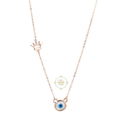 Sparkling Silver Evil Eye Necklace