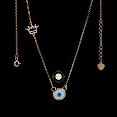 Sparkling Silver Evil Eye Necklace