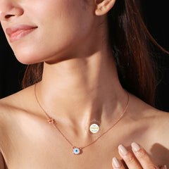 Sparkling Silver Evil Eye Necklace