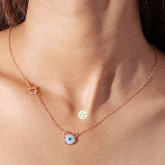 Sparkling Silver Evil Eye Necklace