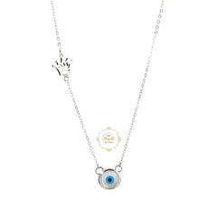 Sparkling Silver Evil Eye Necklace
